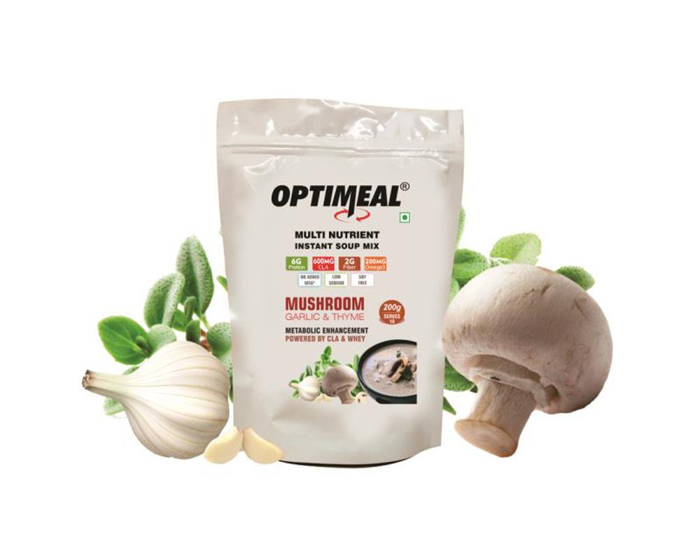 OPTIMEAL - Multi Nutrient Instant Mushroom Garlic Soup Mix