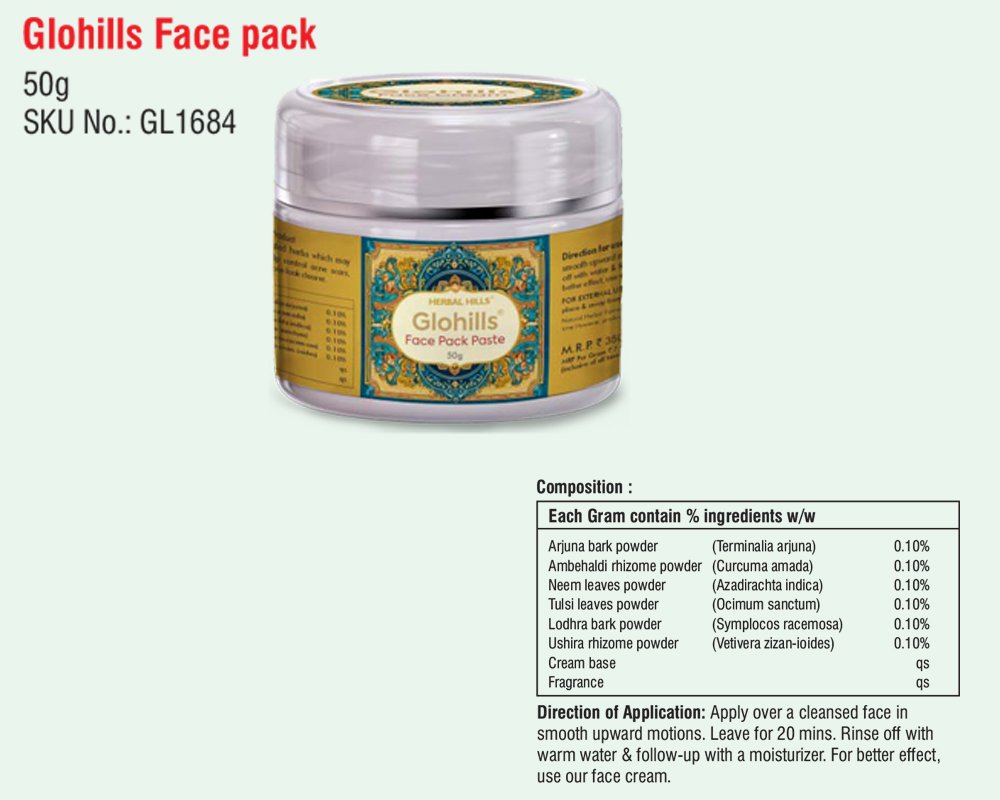 Glohills Face pack