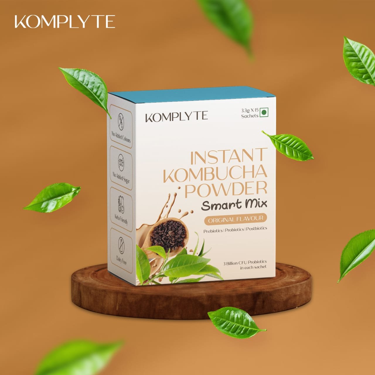 KOMPLYTE   INSTANT KOMBUCHA POWDER   Smart Mix   ORIGINAL FLAVOUR
