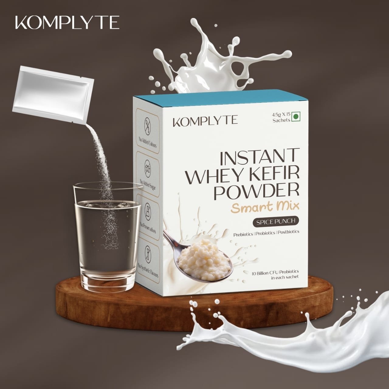 KOMPLYTE   INSTANT KOMBUCHA POWDER   Smart Mix   SPICE PUNCH